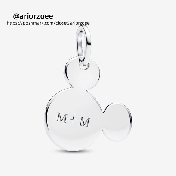 Pandora Disney Mickey Mouse Engravable Dangle Charm - Picture 2 of 6